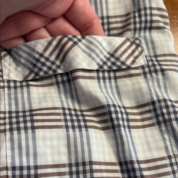 James Campbell Men's Checkered Shirt - Brown and Blue XL - Picture 4 of 5